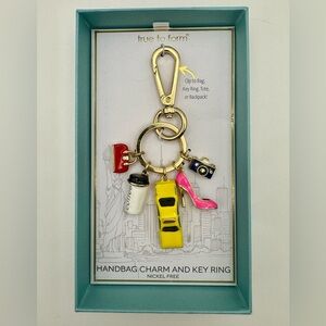 True to Form New York City NYC ’Girl on the Go’ Handbag Charm and Key Ring
